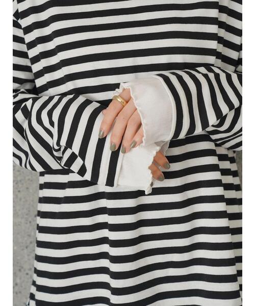 AMERICAN HOLIC（アメリカンホリック）の「裾テレコボーダーカットプルオーバー（Tシャツ/カットソー・レディース・その他7・M/L）」の9枚目の写真