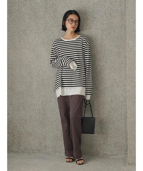 AMERICAN HOLIC（アメリカンホリック）の「裾テレコボーダーカットプルオーバー（Tシャツ/カットソー・レディース・その他7・M/L）」の12枚目の写真