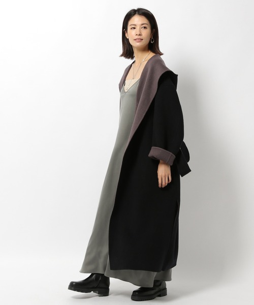 BABYLONE(バビロン)の「BABYLONE / フードリバーコート(ノーカラーコート・レディース・ブラック/ブラウン系その他・フリー)」の13枚目の写真