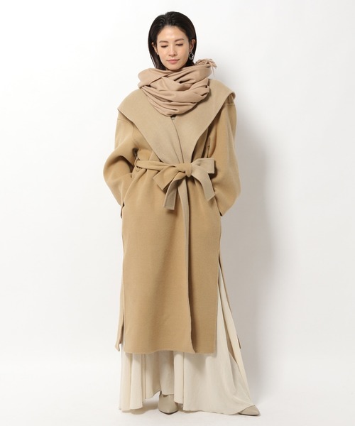 BABYLONE(バビロン)の「BABYLONE / フードリバーコート(ノーカラーコート・レディース・ブラック/ブラウン系その他・フリー)」の9枚目の写真