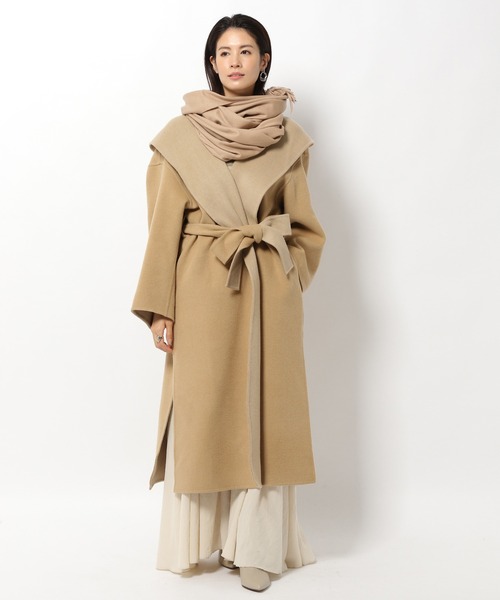 BABYLONE(バビロン)の「BABYLONE / フードリバーコート(ノーカラーコート・レディース・ブラック/ブラウン系その他・フリー)」の20枚目の写真