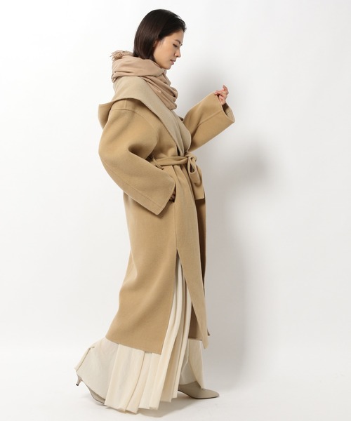 BABYLONE(バビロン)の「BABYLONE / フードリバーコート(ノーカラーコート・レディース・ブラック/ブラウン系その他・フリー)」の18枚目の写真