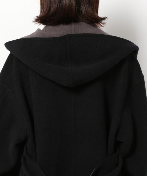 BABYLONE(バビロン)の「BABYLONE / フードリバーコート(ノーカラーコート・レディース・ブラック/ブラウン系その他・フリー)」の12枚目の写真