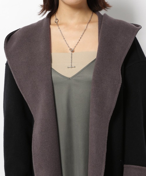 BABYLONE(バビロン)の「BABYLONE / フードリバーコート(ノーカラーコート・レディース・ブラック/ブラウン系その他・フリー)」の21枚目の写真