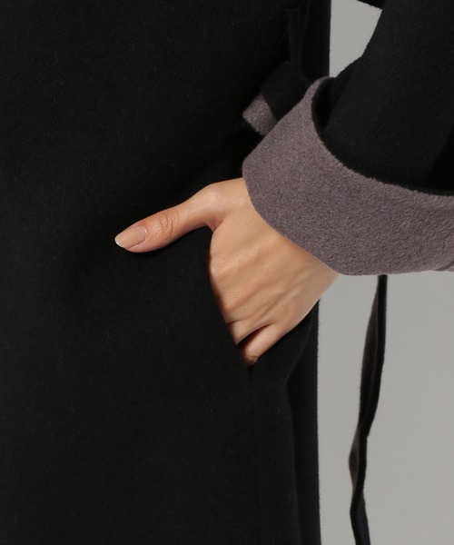 BABYLONE(バビロン)の「BABYLONE / フードリバーコート(ノーカラーコート・レディース・ブラック/ブラウン系その他・フリー)」の17枚目の写真