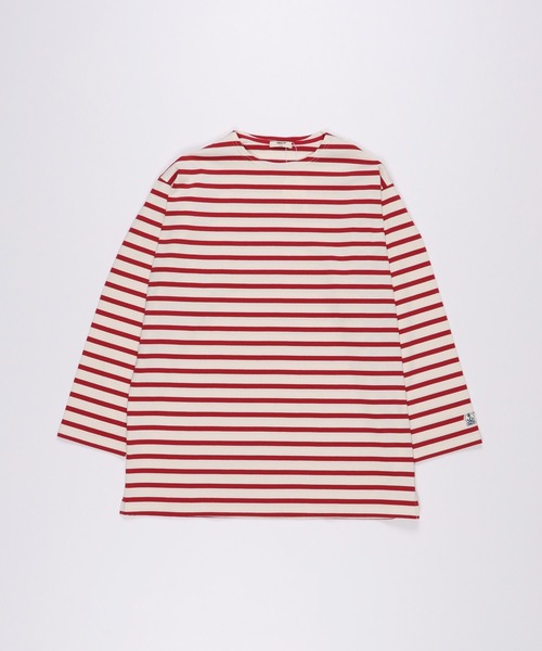 FIDELITY（フィデリティ）の「BORDER L/S OVER-LENGTH / ボーダーシャツ・ロングレングス（Tシャツ/カットソー・メンズ・ネイビー/レッド/オフホワイト/ブルー・MEDIUM/LARGE）」の4枚目の写真