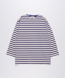 FIDELITY（フィデリティ）の「BORDER L/S OVER-LENGTH / ボーダーシャツ・ロングレングス（Tシャツ/カットソー・メンズ）」