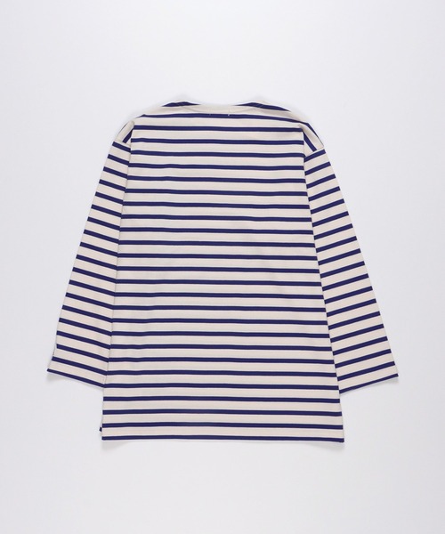 FIDELITY（フィデリティ）の「BORDER L/S OVER-LENGTH / ボーダーシャツ・ロングレングス（Tシャツ/カットソー・メンズ・ネイビー/レッド/オフホワイト/ブルー・MEDIUM/LARGE）」の15枚目の写真