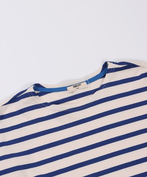 FIDELITY（フィデリティ）の「BORDER L/S OVER-LENGTH / ボーダーシャツ・ロングレングス（Tシャツ/カットソー・メンズ・ネイビー/レッド/オフホワイト/ブルー・MEDIUM/LARGE）」の16枚目の写真