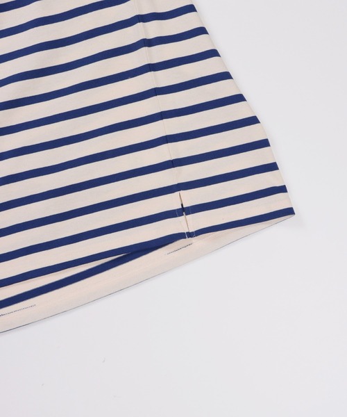 FIDELITY（フィデリティ）の「BORDER L/S OVER-LENGTH / ボーダーシャツ・ロングレングス（Tシャツ/カットソー・メンズ・ネイビー/レッド/オフホワイト/ブルー・MEDIUM/LARGE）」の10枚目の写真