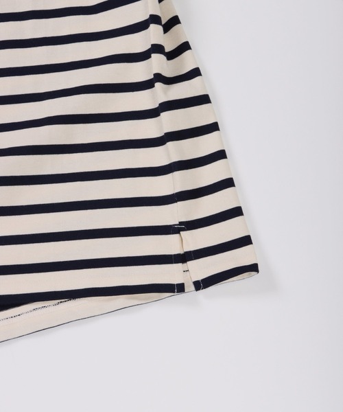 FIDELITY（フィデリティ）の「BORDER L/S OVER-LENGTH / ボーダーシャツ・ロングレングス（Tシャツ/カットソー・メンズ・ネイビー/レッド/オフホワイト/ブルー・MEDIUM/LARGE）」の13枚目の写真