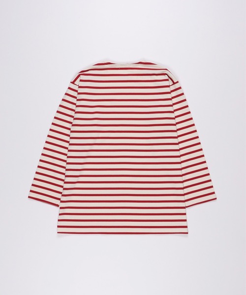 FIDELITY（フィデリティ）の「BORDER L/S OVER-LENGTH / ボーダーシャツ・ロングレングス（Tシャツ/カットソー・メンズ・ネイビー/レッド/オフホワイト/ブルー・MEDIUM/LARGE）」の17枚目の写真