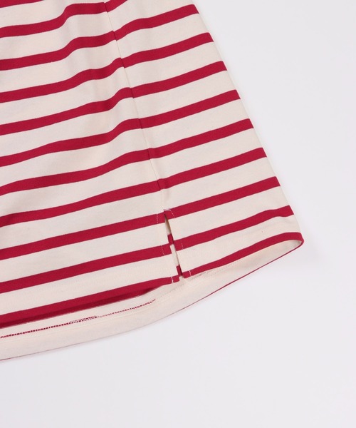 FIDELITY（フィデリティ）の「BORDER L/S OVER-LENGTH / ボーダーシャツ・ロングレングス（Tシャツ/カットソー・メンズ・ネイビー/レッド/オフホワイト/ブルー・MEDIUM/LARGE）」の20枚目の写真