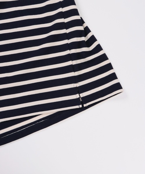 FIDELITY（フィデリティ）の「BORDER L/S OVER-LENGTH / ボーダーシャツ・ロングレングス（Tシャツ/カットソー・メンズ・ネイビー/レッド/オフホワイト/ブルー・MEDIUM/LARGE）」の12枚目の写真