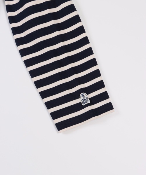 FIDELITY（フィデリティ）の「BORDER L/S OVER-LENGTH / ボーダーシャツ・ロングレングス（Tシャツ/カットソー・メンズ・ネイビー/レッド/オフホワイト/ブルー・MEDIUM/LARGE）」の6枚目の写真