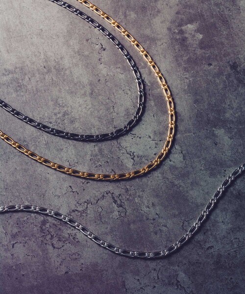 and cloud(アンドクラウド)の「Figaro Chain Necklace M(ネックレス・レディース・ブラック/シルバー/イエローゴールド・FREE)」の2枚目の写真