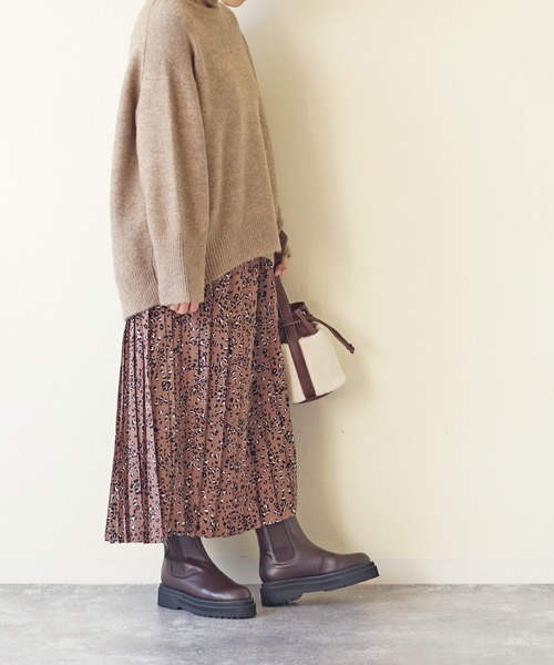 menue（メヌエ）の「トラックソールサイドゴア厚底ブーツ（ブーツ・レディース・ブラック/ブラウン/アイボリー/ベージュ・S/M/L/LL/3L）」の10枚目の写真