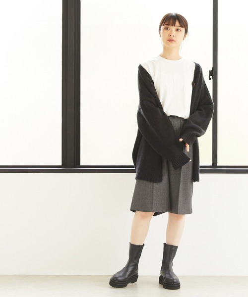 menue（メヌエ）の「トラックソールサイドゴア厚底ブーツ（ブーツ・レディース・ブラック/ブラウン/アイボリー/ベージュ・S/M/L/LL/3L）」の22枚目の写真