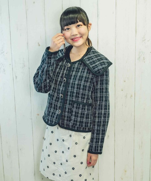 Clice de Paris（クリシェドゥパリス）の「K/パイピングチェックジャケット（その他アウター・レディース・ブラック/オフホワイト・ONESIZE）」の10枚目の写真