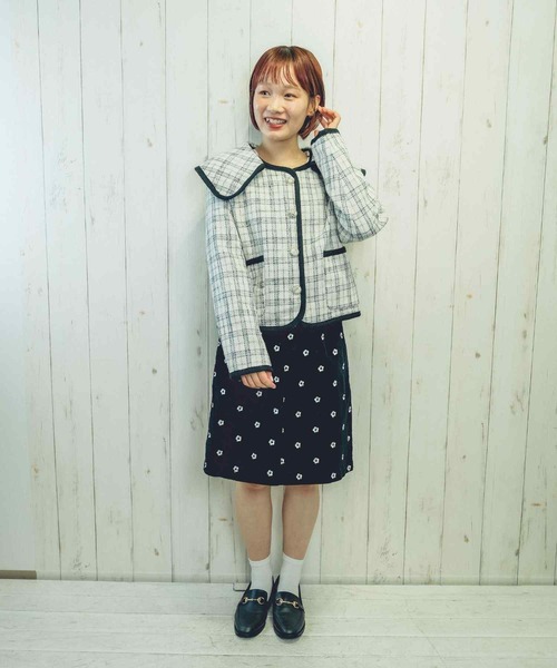 Clice de Paris（クリシェドゥパリス）の「K/パイピングチェックジャケット（その他アウター・レディース・ブラック/オフホワイト・ONESIZE）」の15枚目の写真