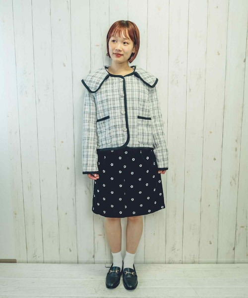 Clice de Paris（クリシェドゥパリス）の「K/パイピングチェックジャケット（その他アウター・レディース・ブラック/オフホワイト・ONESIZE）」の4枚目の写真