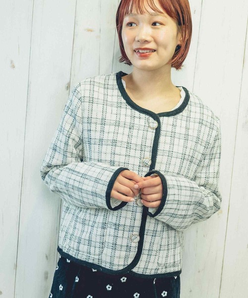 Clice de Paris（クリシェドゥパリス）の「K/パイピングチェックジャケット（その他アウター・レディース・ブラック/オフホワイト・ONESIZE）」の19枚目の写真