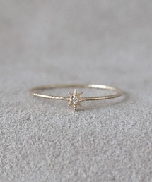 NOIR DE POUPEE（ノワールドプーペ）の「K10 regalino スター×CZ リング（リング）」