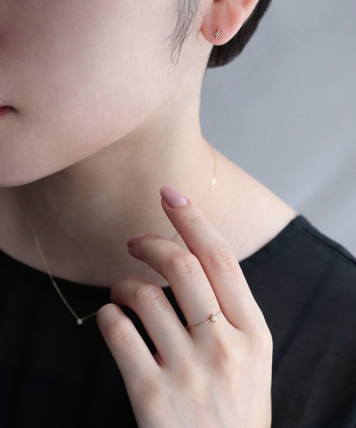 NOIR DE POUPEE（ノワールドプーペ）の「K10 regalino スター×CZ リング（リング・レディース・クリア・#11/#9）」の10枚目の写真