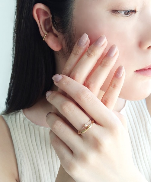 NOIR DE POUPEE（ノワールドプーペ）の「K10 regalino スター×CZ リング（リング・レディース・クリア・#11/#9）」の11枚目の写真