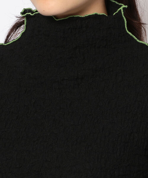 EACH.(イーチ)の「EACH(イーチ ) MELLOW STIT HIGH NECK PO/メローステッチハイネックプルオーバー(Tシャツ/カットソー・レディース・ブラック/イエロー/グリーン・FREE)」の10枚目の写真
