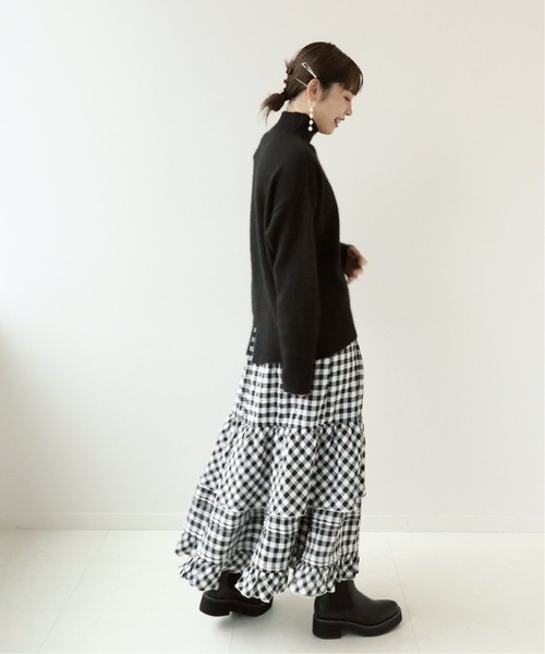 Simplicite（サンプリシテ）の「チェックティアード スカート◆（スカート・レディース・ブラック/ネイビー・FREE）」の18枚目の写真