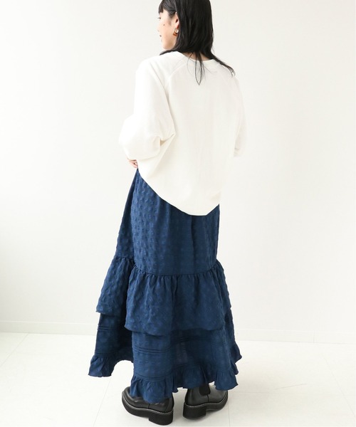 Simplicite（サンプリシテ）の「チェックティアード スカート◆（スカート・レディース・ブラック/ネイビー・FREE）」の9枚目の写真