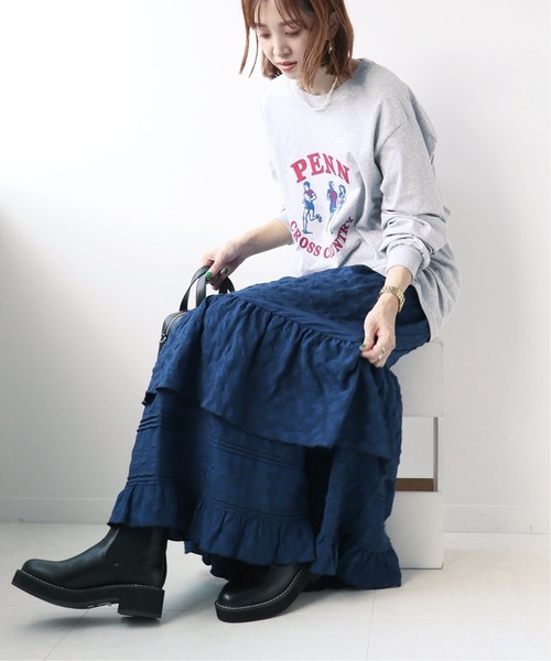 Simplicite（サンプリシテ）の「チェックティアード スカート◆（スカート・レディース・ブラック/ネイビー・FREE）」の16枚目の写真