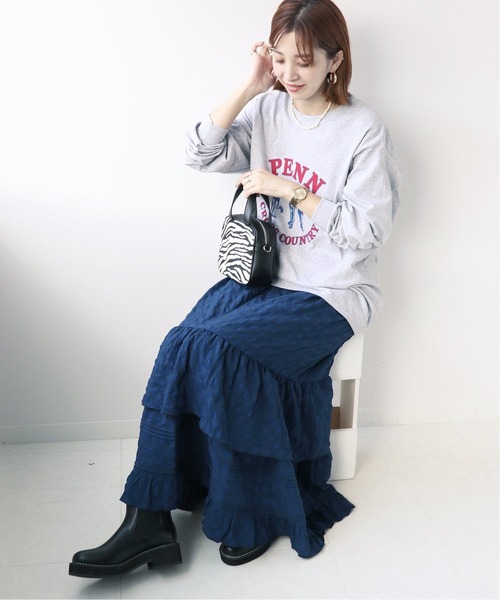 Simplicite（サンプリシテ）の「チェックティアード スカート◆（スカート・レディース・ブラック/ネイビー・FREE）」の12枚目の写真