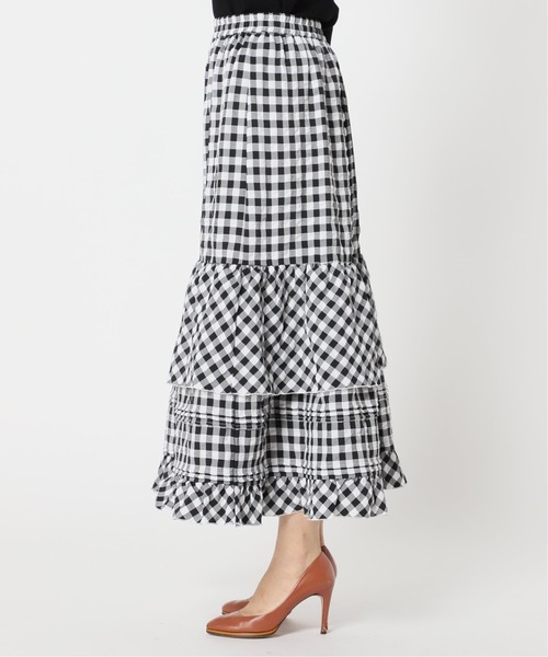 Simplicite（サンプリシテ）の「チェックティアード スカート◆（スカート・レディース・ブラック/ネイビー・FREE）」の19枚目の写真