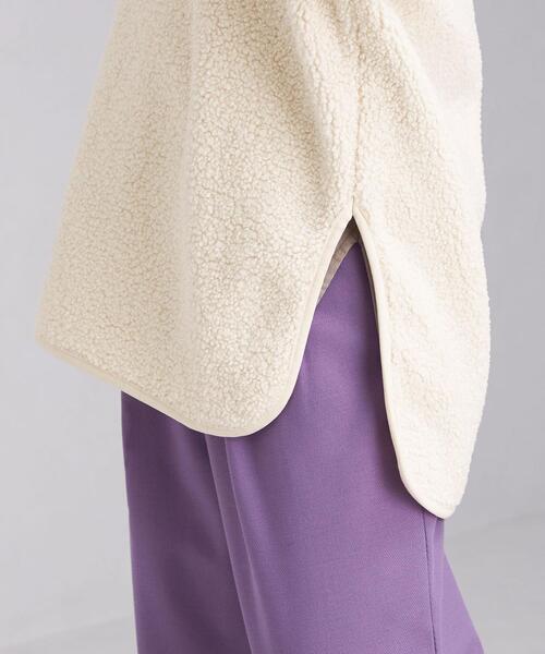 green label relaxing（グリーンレーベルリラクシング）の「ボア フーディー プルオーバー カットソー（Tシャツ/カットソー・レディース・オフホワイト/イエロー/ダークグレー・FREE）」の10枚目の写真