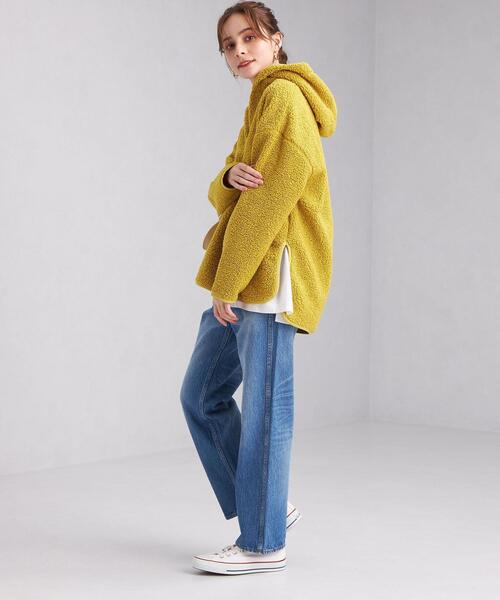 green label relaxing（グリーンレーベルリラクシング）の「ボア フーディー プルオーバー カットソー（Tシャツ/カットソー・レディース・オフホワイト/イエロー/ダークグレー・FREE）」の17枚目の写真