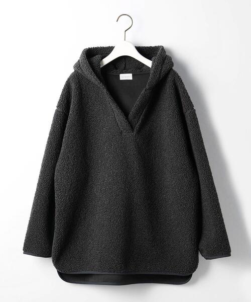 green label relaxing（グリーンレーベルリラクシング）の「ボア フーディー プルオーバー カットソー（Tシャツ/カットソー・レディース・オフホワイト/イエロー/ダークグレー・FREE）」の11枚目の写真