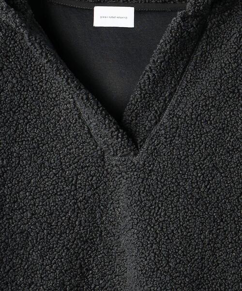 green label relaxing（グリーンレーベルリラクシング）の「ボア フーディー プルオーバー カットソー（Tシャツ/カットソー・レディース・オフホワイト/イエロー/ダークグレー・FREE）」の6枚目の写真