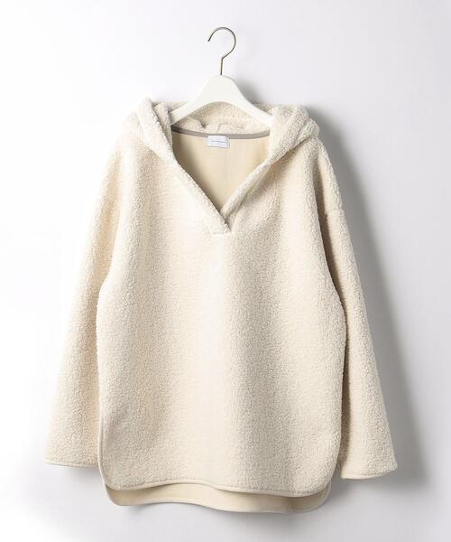 green label relaxing（グリーンレーベルリラクシング）の「ボア フーディー プルオーバー カットソー（Tシャツ/カットソー・レディース・オフホワイト/イエロー/ダークグレー・FREE）」の15枚目の写真