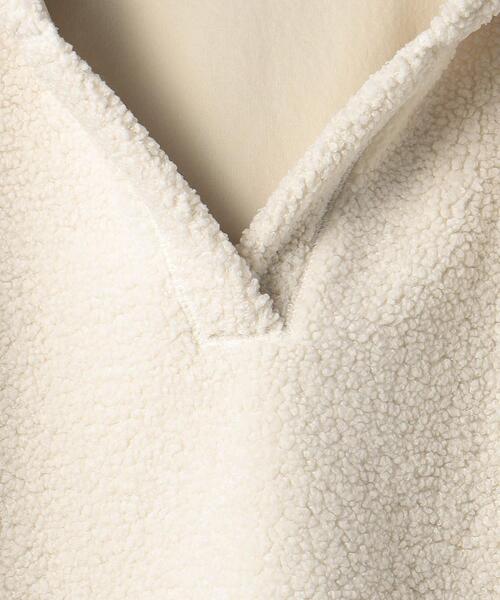 green label relaxing（グリーンレーベルリラクシング）の「ボア フーディー プルオーバー カットソー（Tシャツ/カットソー・レディース・オフホワイト/イエロー/ダークグレー・FREE）」の18枚目の写真