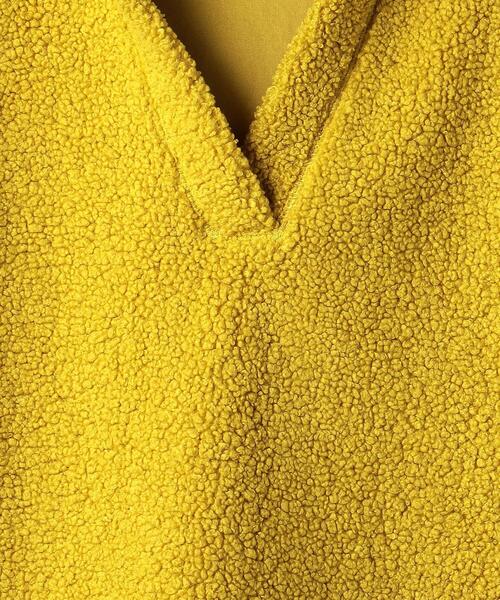 green label relaxing（グリーンレーベルリラクシング）の「ボア フーディー プルオーバー カットソー（Tシャツ/カットソー・レディース・オフホワイト/イエロー/ダークグレー・FREE）」の9枚目の写真