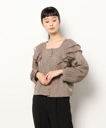 flower | フェミニンレオパードブラウス(シャツ/ブラウス)