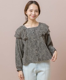 flower（フラワー）の「フェミニンレオパードブラウス（シャツ/ブラウス）」