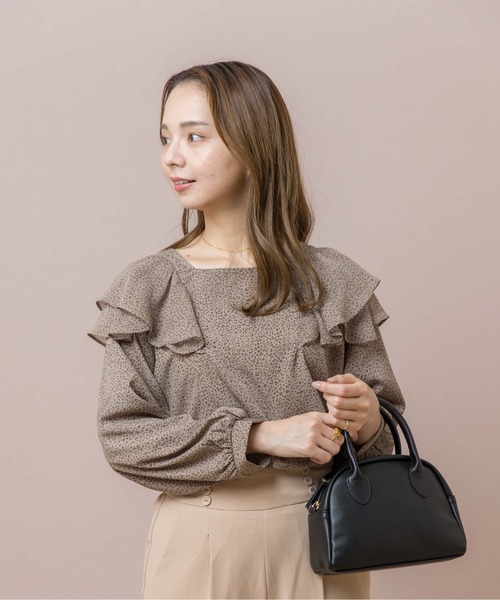 flower(フラワー)の「フェミニンレオパードブラウス(シャツ/ブラウス・レディース・ブラック/ブラウン・FREE)」の20枚目の写真