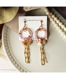 【Ateliermimi】[ピアス]Flower hoops and metal charms(MA)