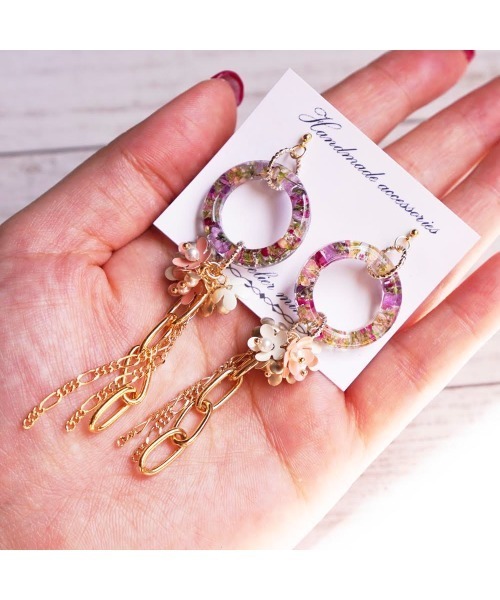 tone（トーン）の「【Ateliermimi】[ピアス]Flower hoops and metal charms(MA)（ピアス（両耳用）・レディース・ゴールド・FREE）」の7枚目の写真