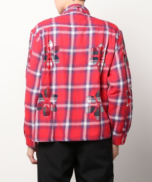 niche.（ニッチ）の「it’s inconspicuous presence By Niche/インコンスピキュアスプレゼンスバイニッチ/Flower Cut Work Nel Shirts（シャツ/ブラウス・メンズ・レッド/ブルー・LARGE/MEDIUM）」の3枚目の写真