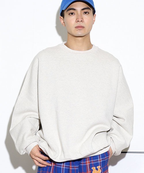 REMI RELIEF/レミレリーフ リラックスシリーズ ノンストレスジャズネップ裏毛クルーB　裏起毛スウェット