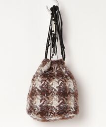 SEVEN BY SEVEN | SEVEN BY SEVEN/セブン バイ セブン/@/DRAWSTRING BAG SMALL - Houndstooth pattern(トートバッグ)